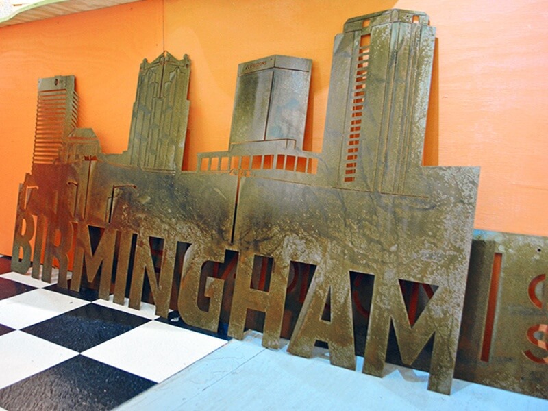 Birmingham metal art on display