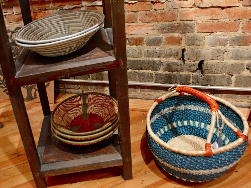 Woven baskets are perfect for collecting or display.