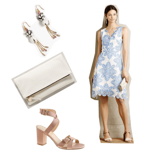 A soft paisley print is perfect for an outdoor wedding ceremony.