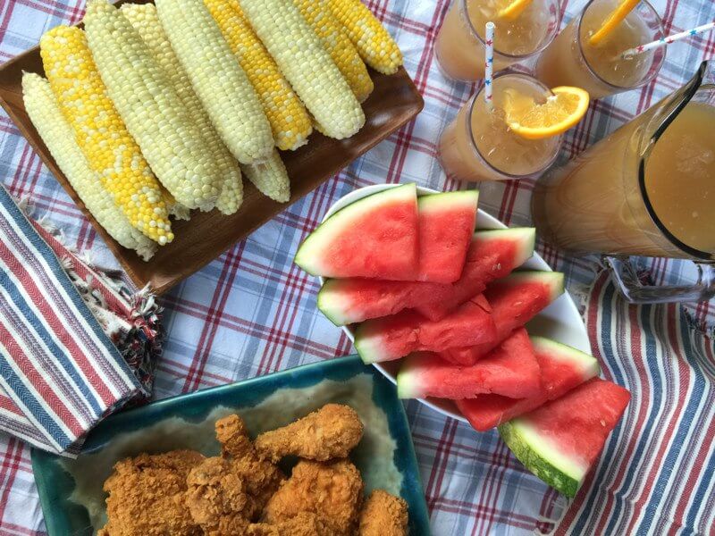 Easy July 4th meal You can pull this meal off in less than an hour! The trick is knowing what to pick up and keeping the prep at home simple.