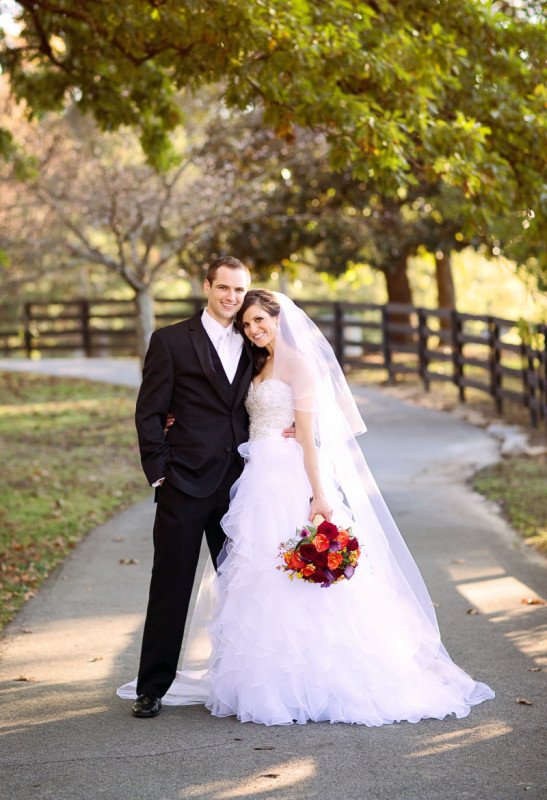 Sammantha and Connor are all smiles on their big day.