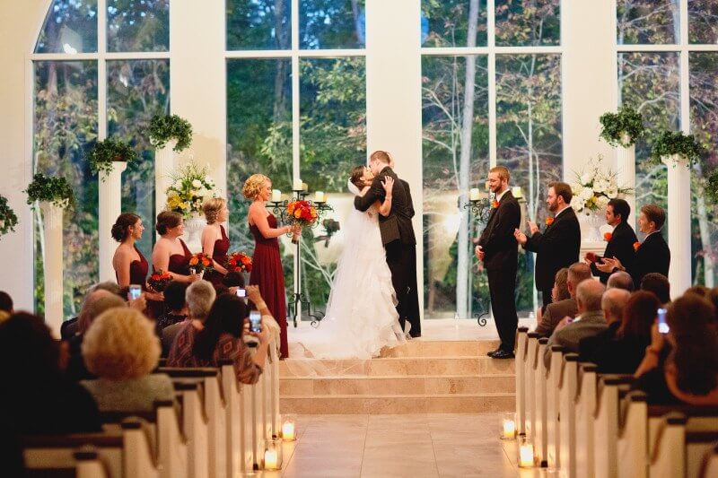The couple seals the deal.