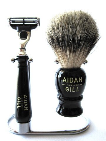 Keep your man well-groomed with Aidan Gill brush and shave kit from Taigan!