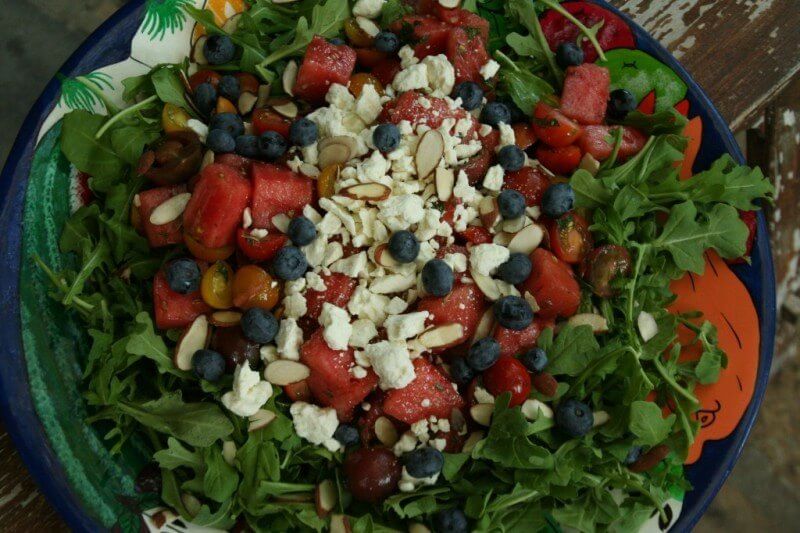 Tomato watermelon salad for July 4th