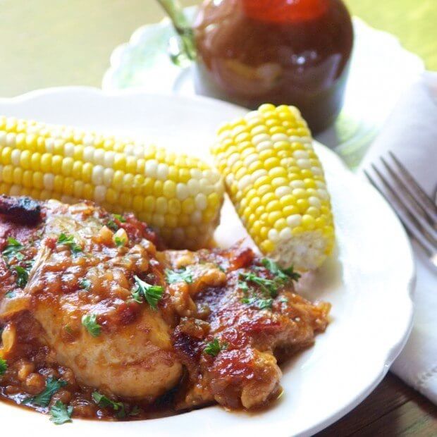 Baked bbq chicken (no need for a grill and big flavor).