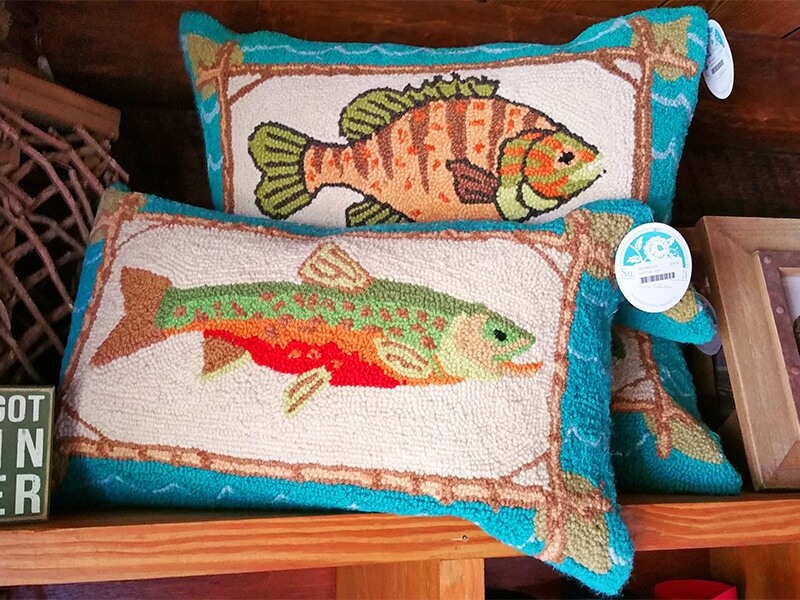 pillows at Lake Martin Company Store in Alabama