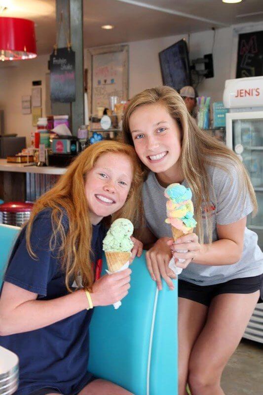 Alex and Ella at Sugar Dive talking ice cream and making the Olympic Trials