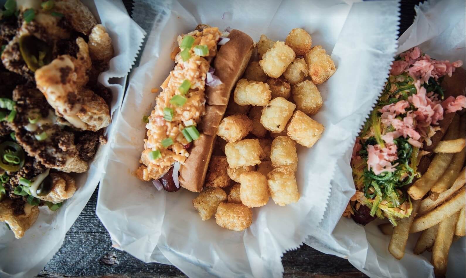 What to Do in Avondale, the "Ham's" Hippest Haven The hot dogs at Hot Diggity Dogs are works of art. Image: Hot Diggity Dogs