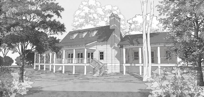 One of the cottage designs for Cedar Point on Lake Martin. | Image Courtesy of CMH Architects