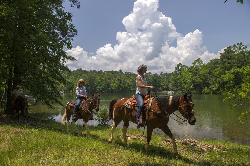 Many of the trails feature lakefront views.