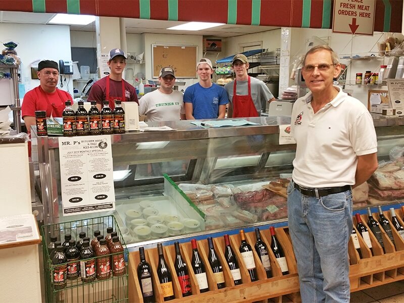 Mr. P and his staff at Mr. P's Deli in Bluff Park in Hoover, AL