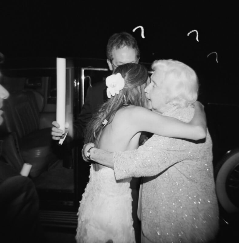 Granny says goodbye to Lauren at the end of the sendoff line.