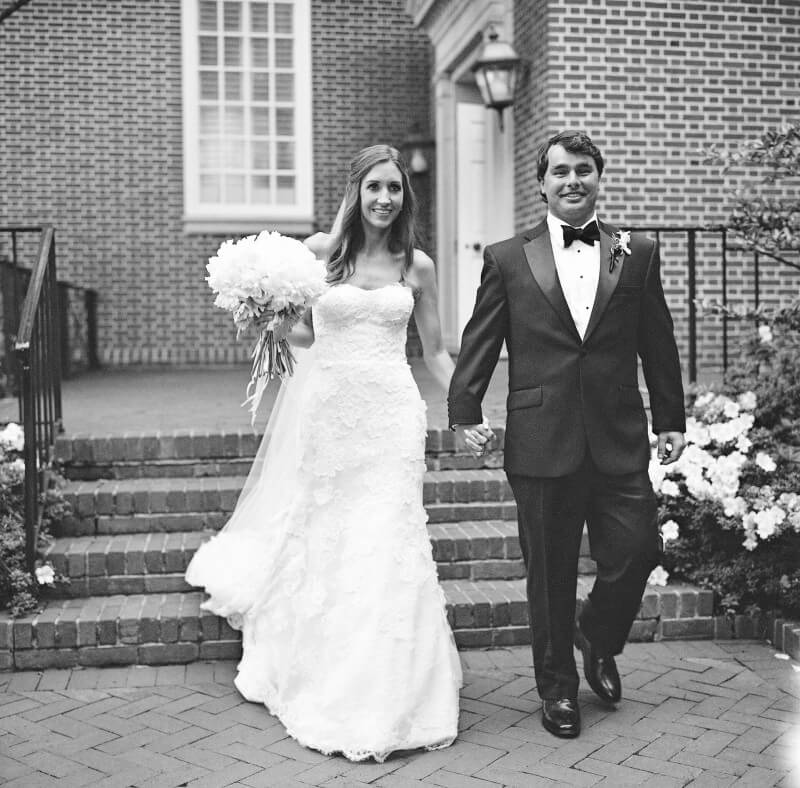 Lauren and Drew Sullivan leaving Calvary United Methodist Church