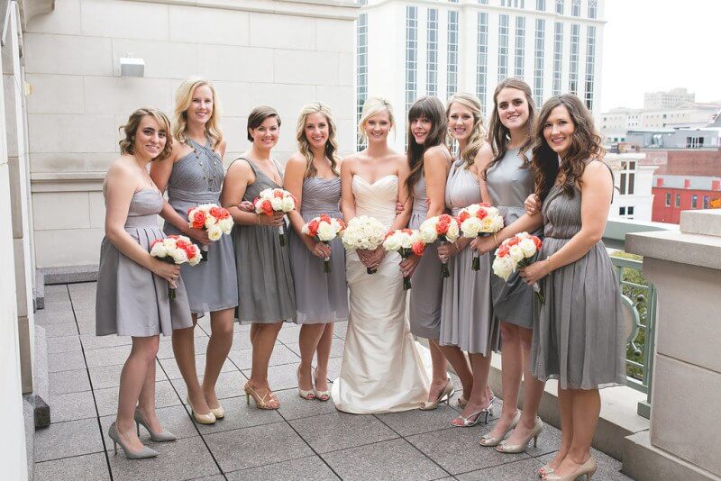 Lovely bridesmaids on the big day