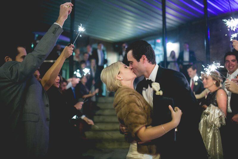 Sparkler sendoffs photograph so well