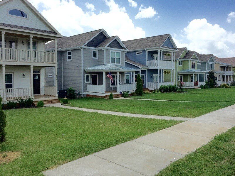 Here is another shot of a block in The Nations with all new homes. These are larger than some of the other homes found on other blocks.