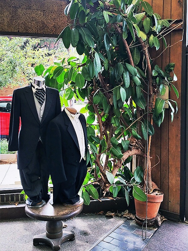 A store display in Baldone Tailors shop.