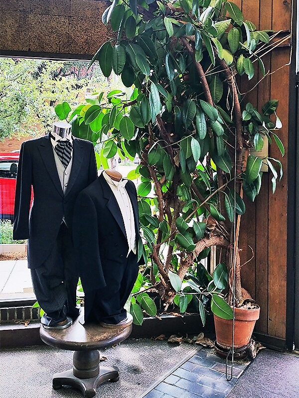 A store display in Baldone Tailors shop.