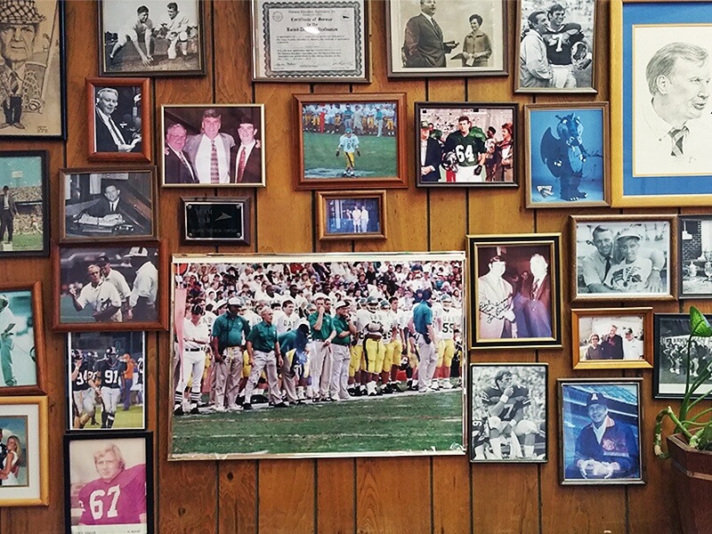 A snapshot of Butch's collection of football photos and art