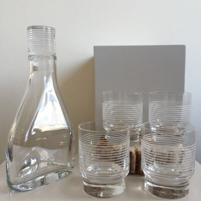 Beautiful decanter and glasses from <a href="https://styleblueprint.com/nashville/guide/wilder/" target="_blank">Wilder </a>| Decanter available for $349; set of glasses available for $299 |Image credit: <a href="https://styleblueprint.com/nashville/guide/wilder/" target="_blank">Wilder</a>