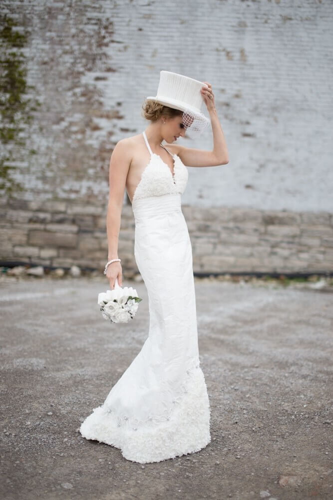 Here it is! The toilet paper wedding dress!
