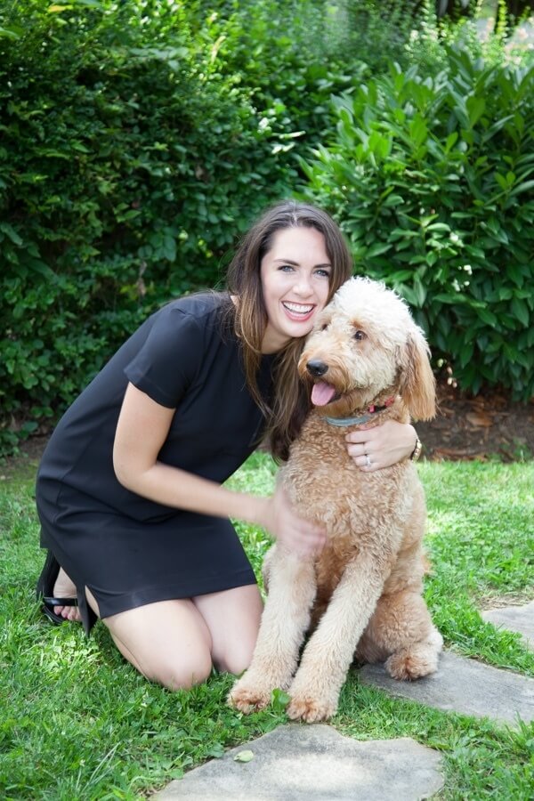 Macey and her Goldendoodle pup, Lemmi