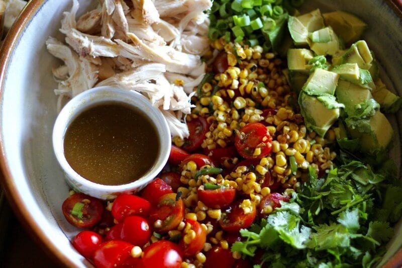 Summer salad ingredients