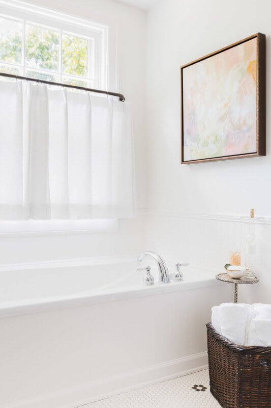 This Renovated Cottage Has Big Appeal - 16 The bathroom is intimate but so luxurious feeling. photo credit: @AlyssaRosenheck