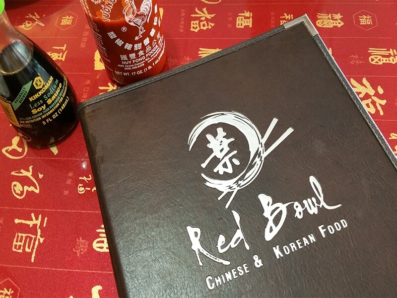 The Red Bowl menu