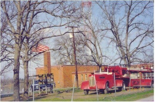 The red firetruck was a popular play structure at Lipscomb Elementary. Image: Becky Gregory via Facebook