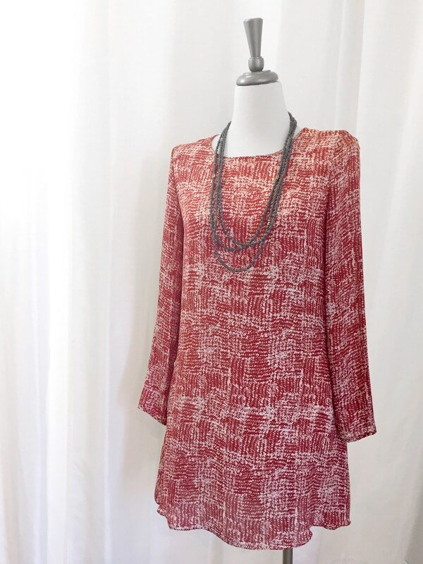 Try a red and white pattern, as seen on this dress, for a wardrobe punch! From "What to Wear: Nashville Events"
