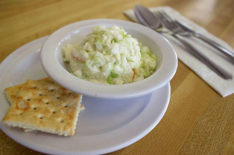 Great Louisville Luncheonettes-A serving of coleslaw begins the meal at D. Nalley's.