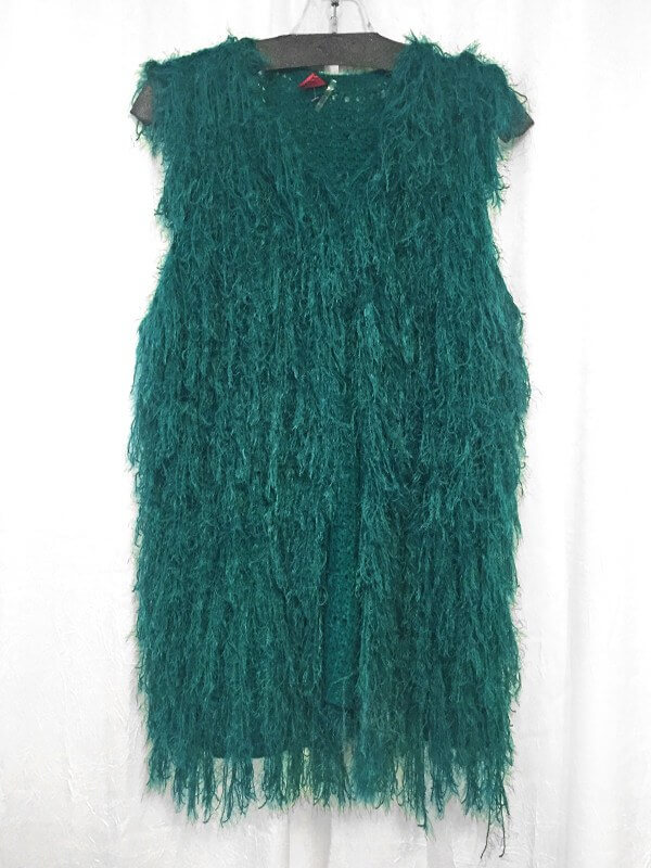 Rock a colorful fur vest this fall