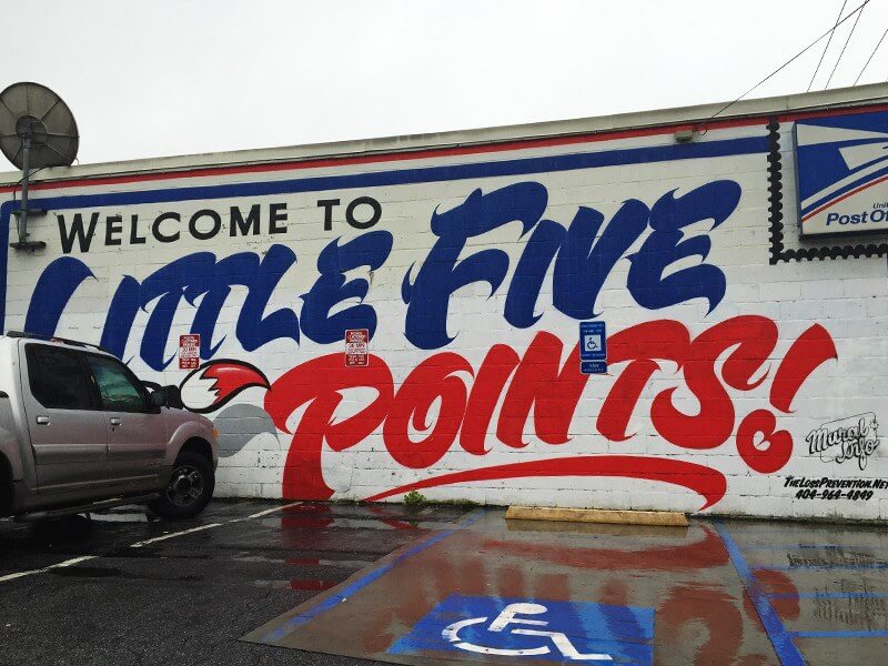 Little Five Points welcome sign