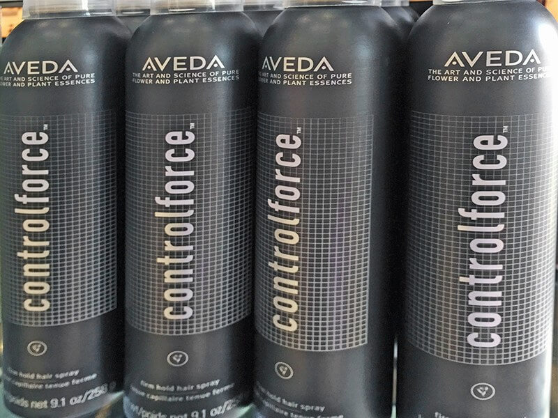 Aveda Control Force hairspray keeps everything in place