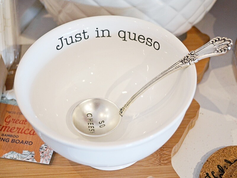 Louisville SB Finds: October 2015"Just in queso" bowl and "so cheesy" serving spoon at Cartwheels for $20.