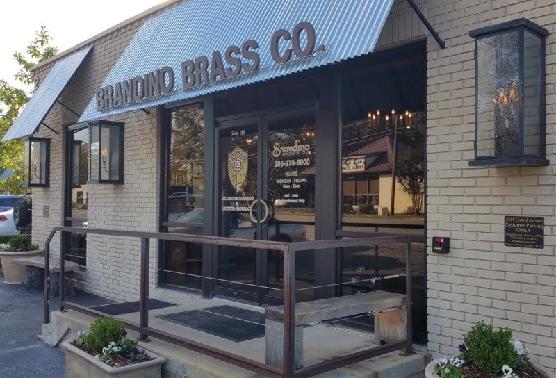 The current storefront of Brandino Brass in Homewood