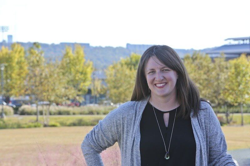 Lea Ann Macknally: FACES of Birmingham - 1 Lea Ann Macknally of Macknally Land Design at one of her favorite landscape projects, Railroad Park