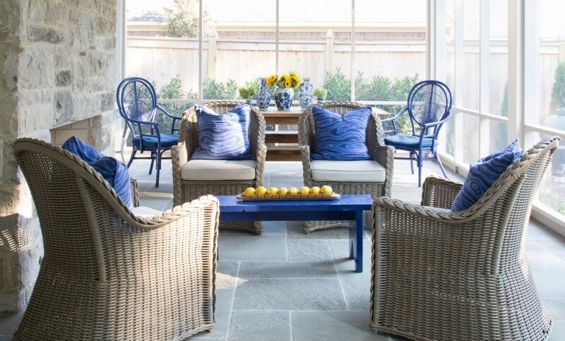 The Making of a Hedgemoor Family Dream Home - 15 The easy elegance of this porch makes for an ideal spot for the Wallises to gather with family and friends.