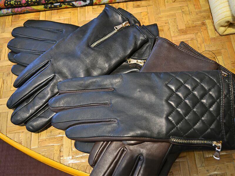 Luxurious leather gloves from J. McLaughlin Leather quilted gloves