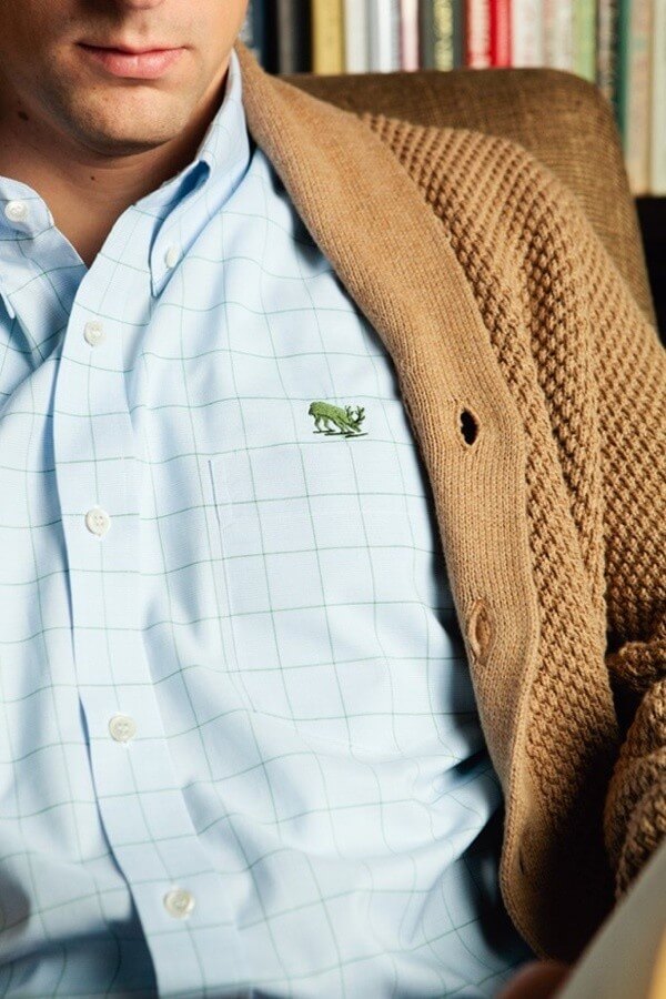 Stylin' in a scholarly sweater! Hartbrook Clothier menswear