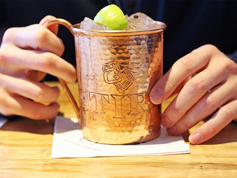 A Mountain Mule served with hand-crushed ice is just what we need STIR is known for their artisnal cocktails