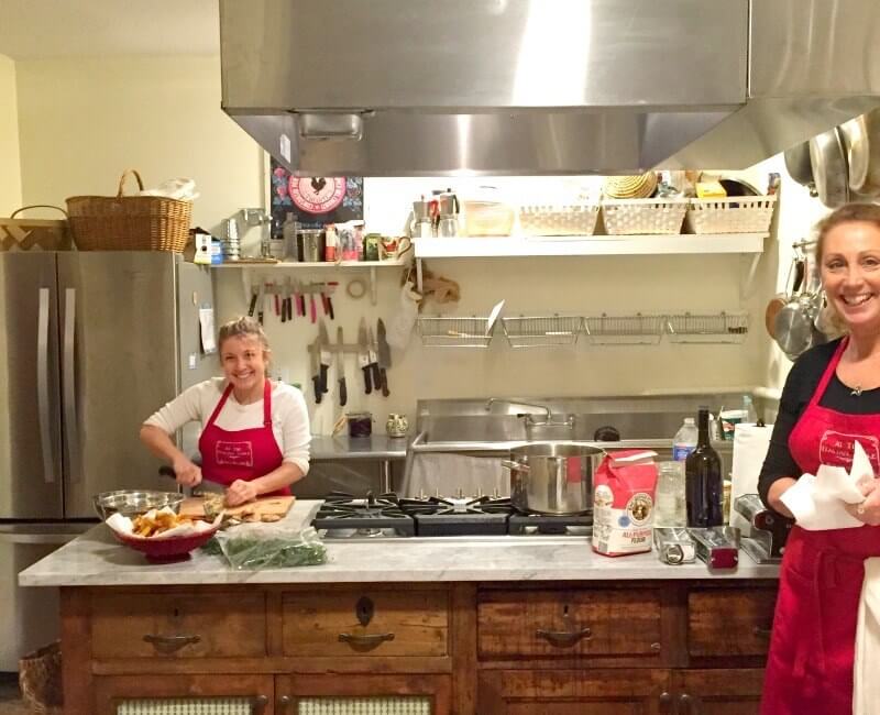 At The Italian Table with Gina Stipo. Gina Stipo, on the right, Owner of At the Italian Table, and her assistant, Angelina LaRosa.