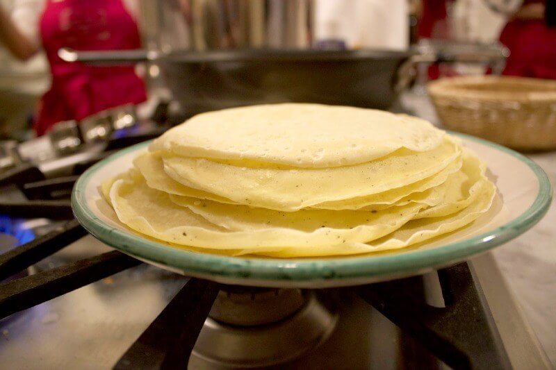 At The Italian Table with Gina Stipo Layer upon layer of perfectly cooked crepes!
