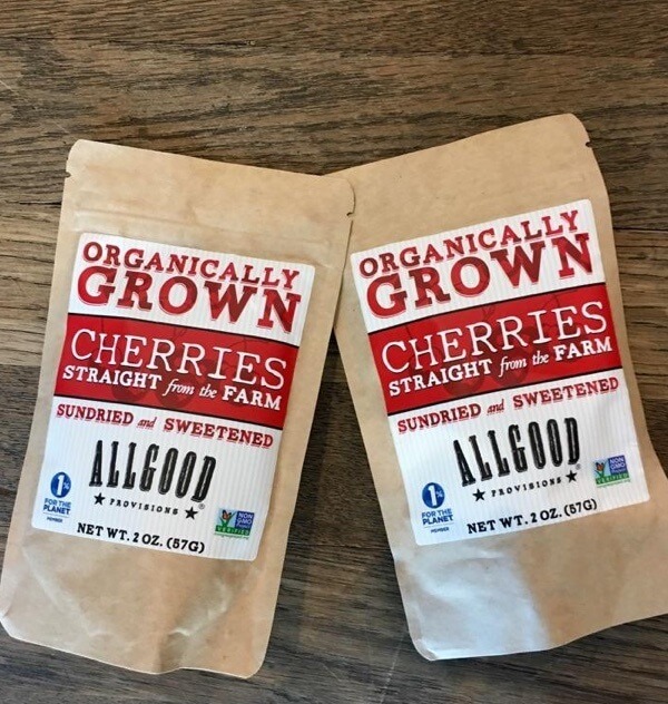 Sun-dried cherries, $5 a bag, at The Pantry