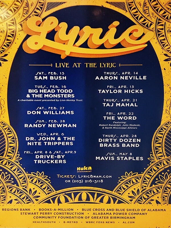 Catch one of these Live at the Lyric shows! The Lyric Theatre