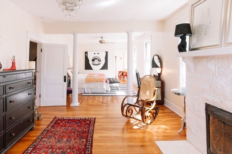 Master bedroom and sitting room