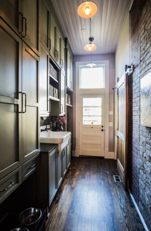 A great way to transition from the outdoors in A functional mudroom