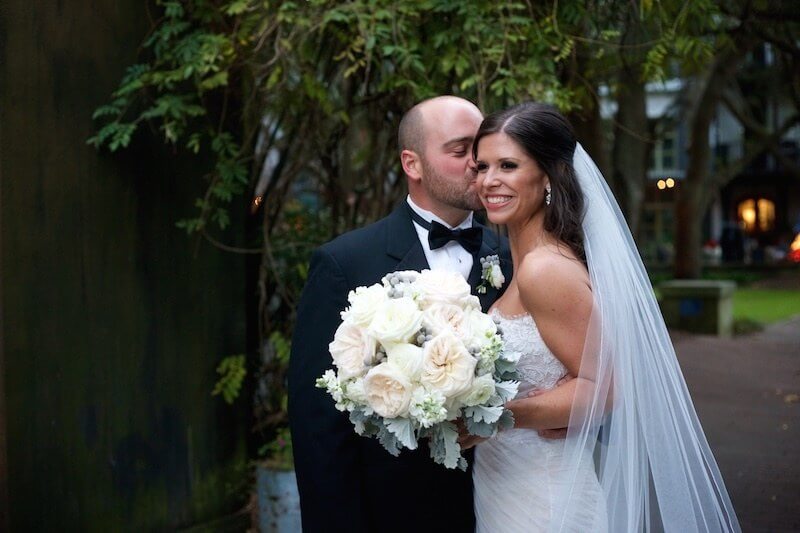 A tender moment between the soon-to-be newlyweds... Seaside wedding