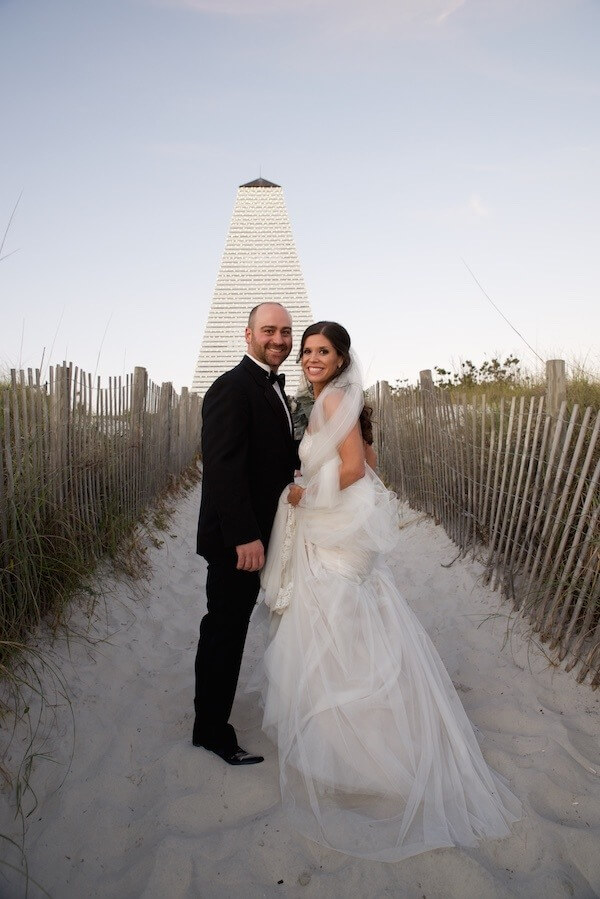 The happy couple! Seaside wedding